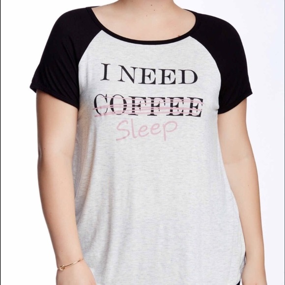 I Need Coffee/Sleep" top - Picture 1 of 6